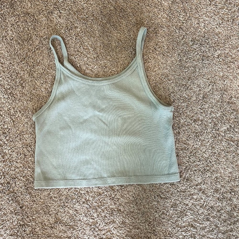 Brandy Melville Ribbed Green Tank